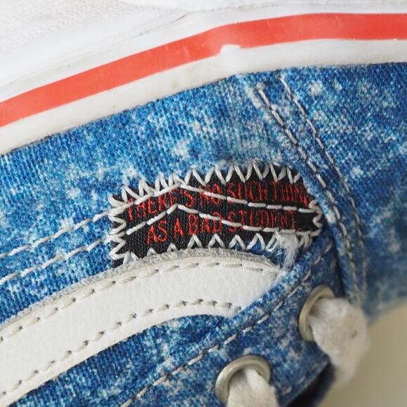 Vans Cobra Kai Karate Kid All Valley Sneakers Sz 2.5 No Mercy Eagle Fang Denim - Picture 11 of 16